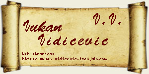 Vukan Vidičević vizit kartica